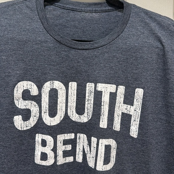 3/$15 South Bend Navy Blue Men's T-Shirt Fits Like XXL - Picture 3 of 4